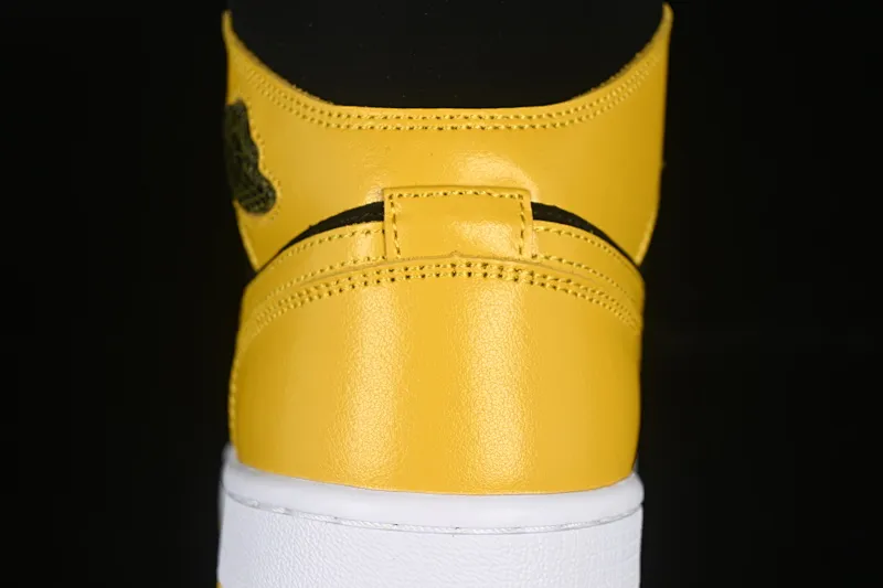 All categories Air Jordan Jordan series basketball shoes Air Jordan 1 Mid Air Jordan 1 Mid AJ1 Joe 1 black and yellow mid-top cultural and casual sneakers HJ6654-071